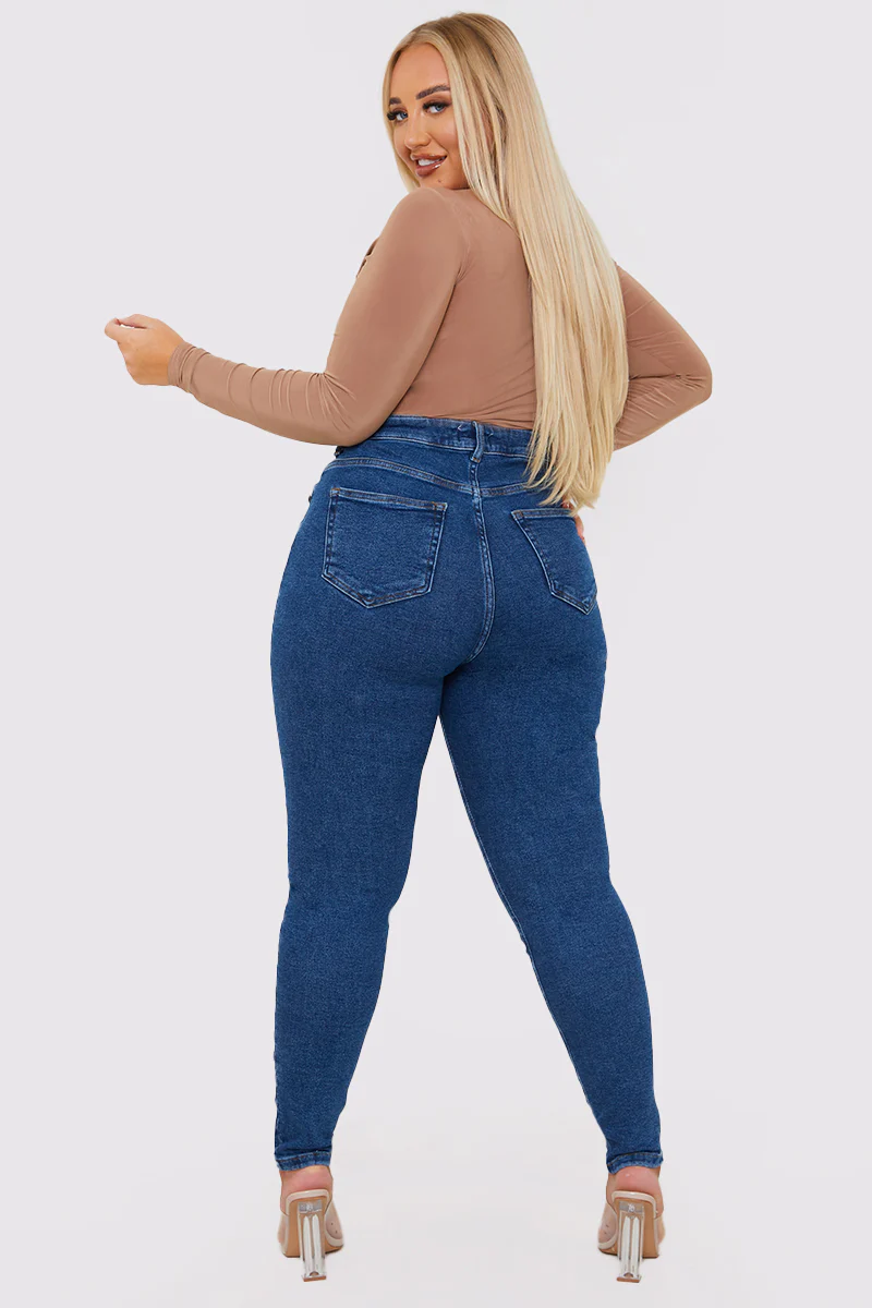 Stretch High Waisted Skinny Jeans - Image 15