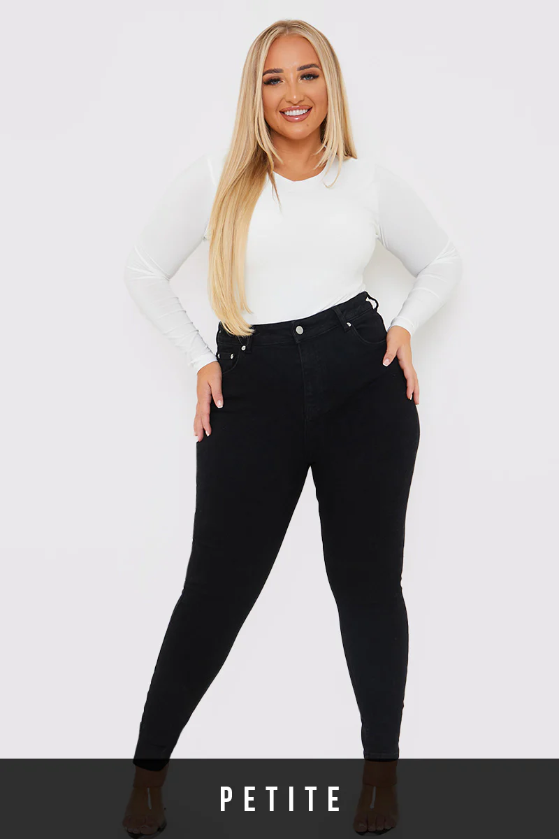 Stretch High Waisted Skinny Jeans - Image 29