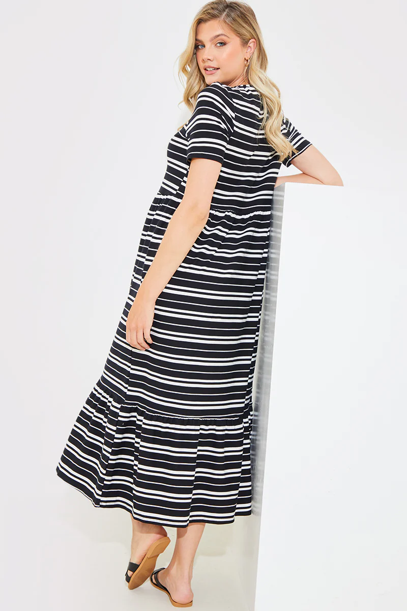 Stripe Smock Midaxi Dress - Image 3
