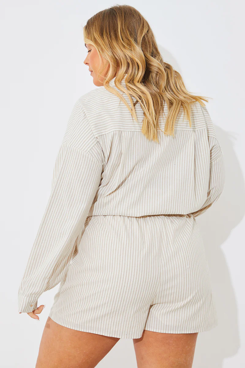 Striped Elasticated Waist Shorts - Image 8