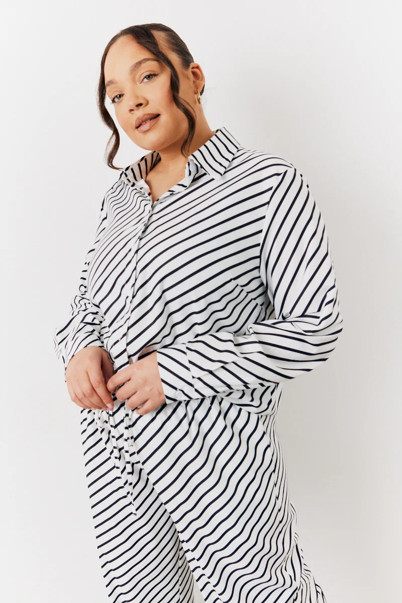Black & White Striped Shirt - Image 3