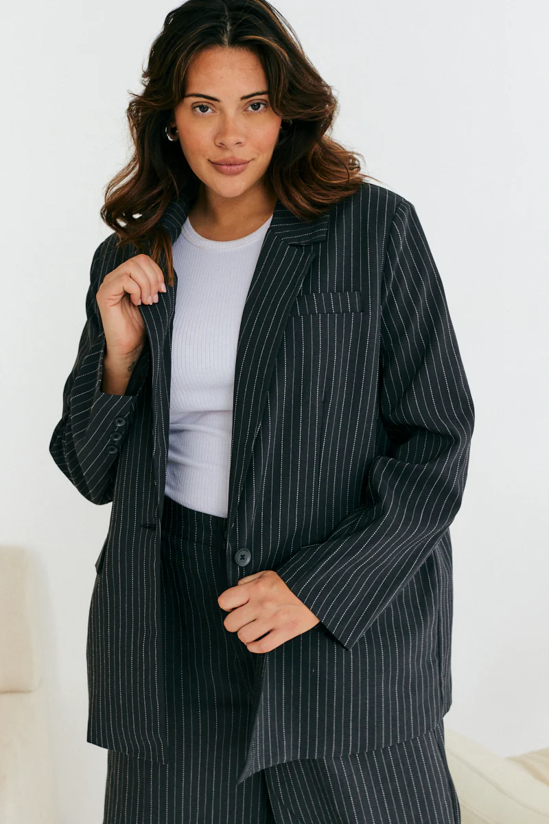 Tailored Pinstripe Co-Ord Blazer - Image 8