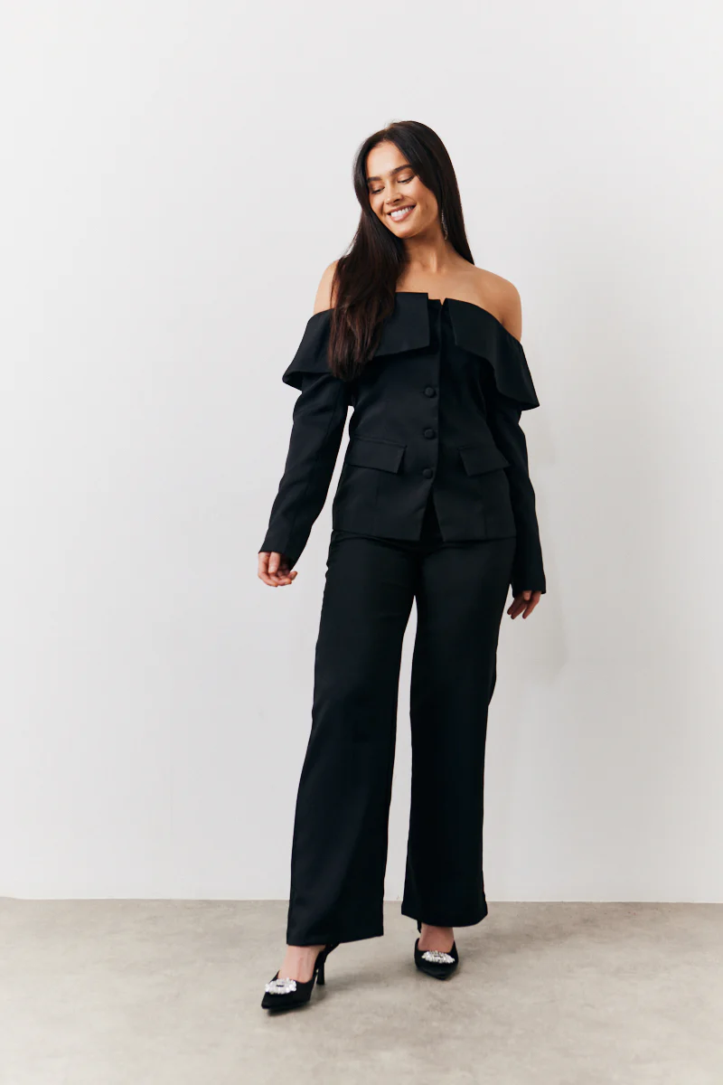 Black Tailored High Waist Trouser - Image 2