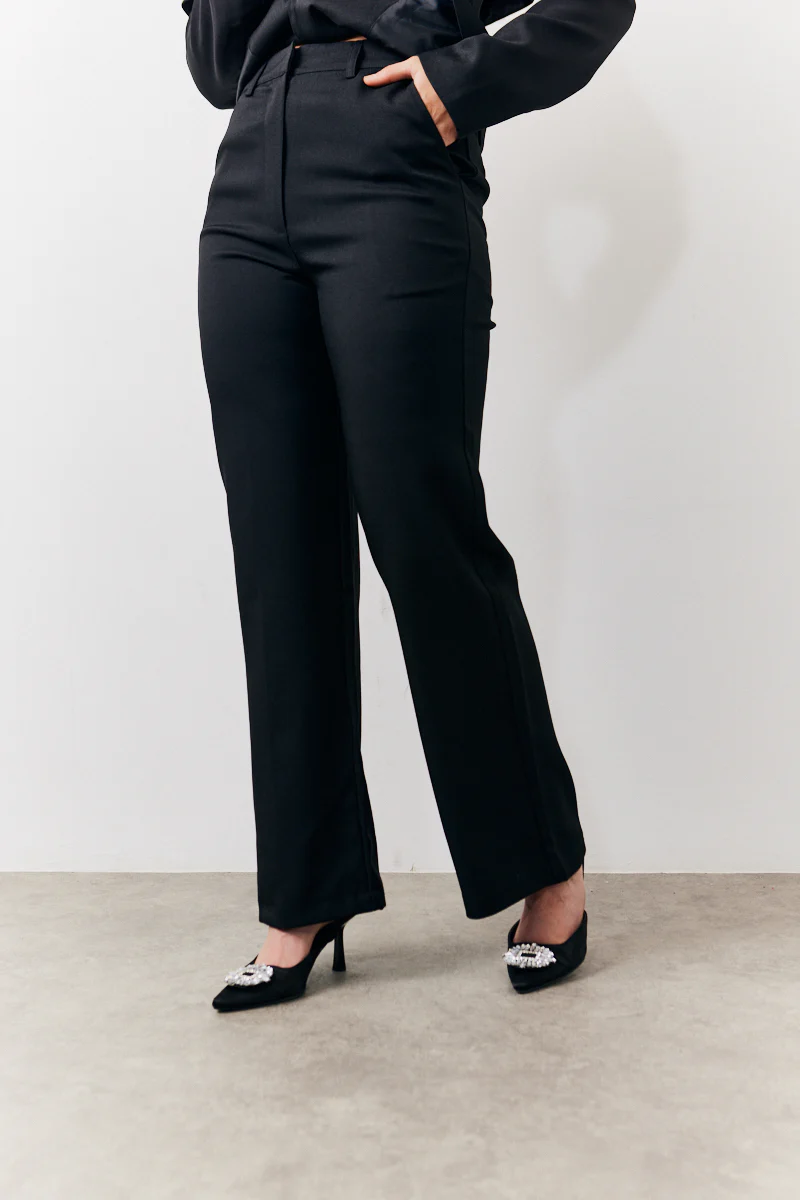 Black Tailored High Waist Trouser - Image 3