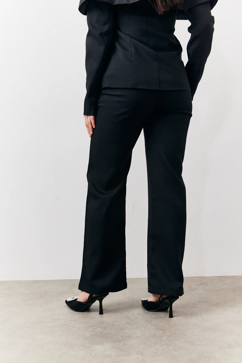 Black Tailored High Waist Trouser - Image 5