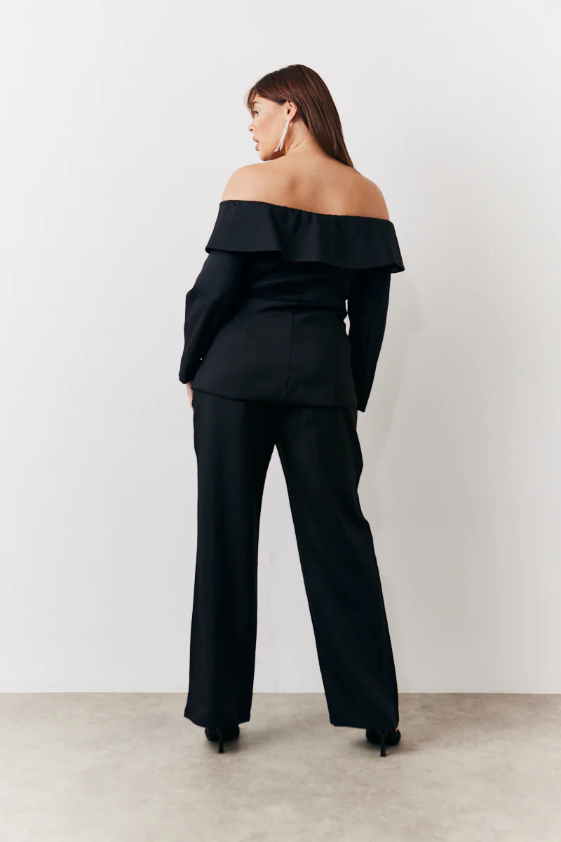 Black Tailored High Waist Trouser - Image 7
