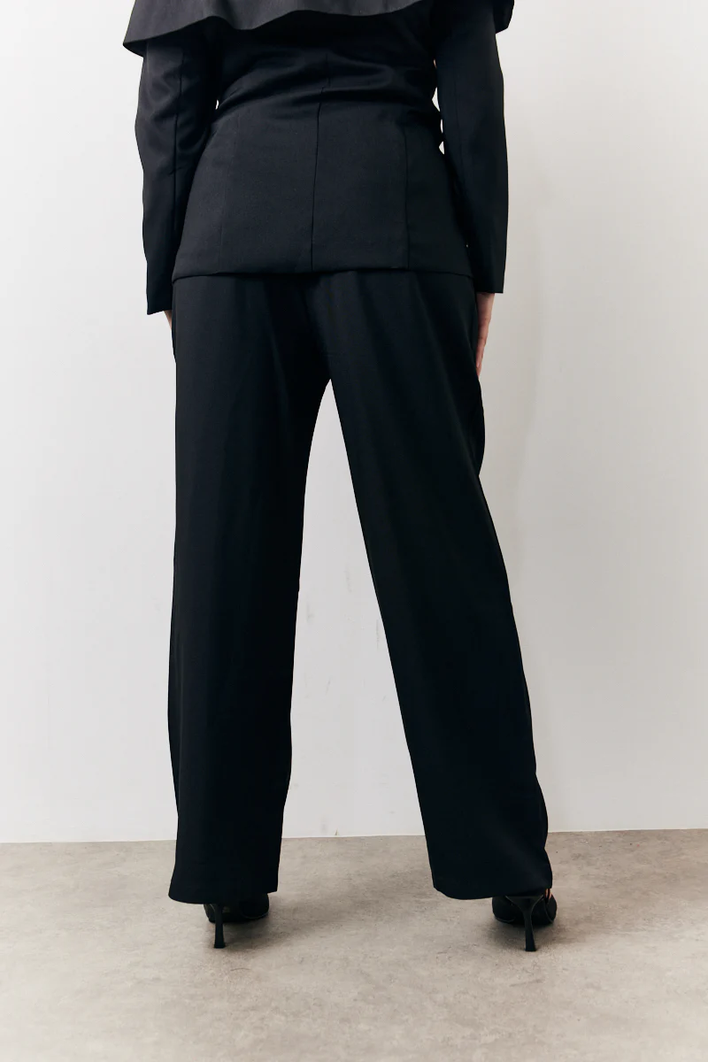 Black Tailored High Waist Trouser - Image 8