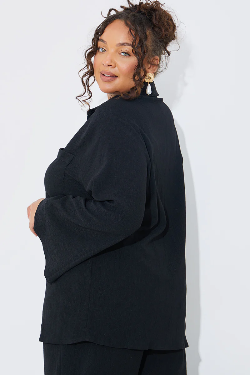 Textured Beach Co-Ord Shirt - Image 8