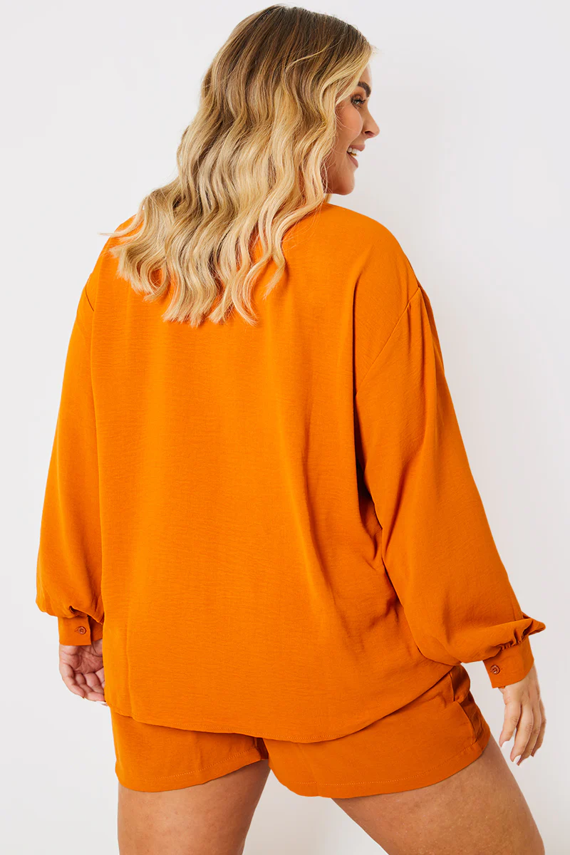 Textured Button Up Co-Ord Beach Shirt - Image 4