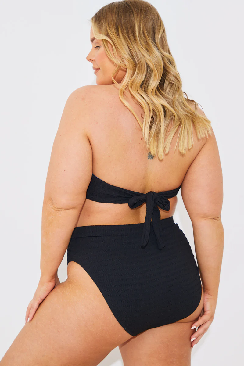 Textured Corsage Halter Neck Bikini Top - Image 8
