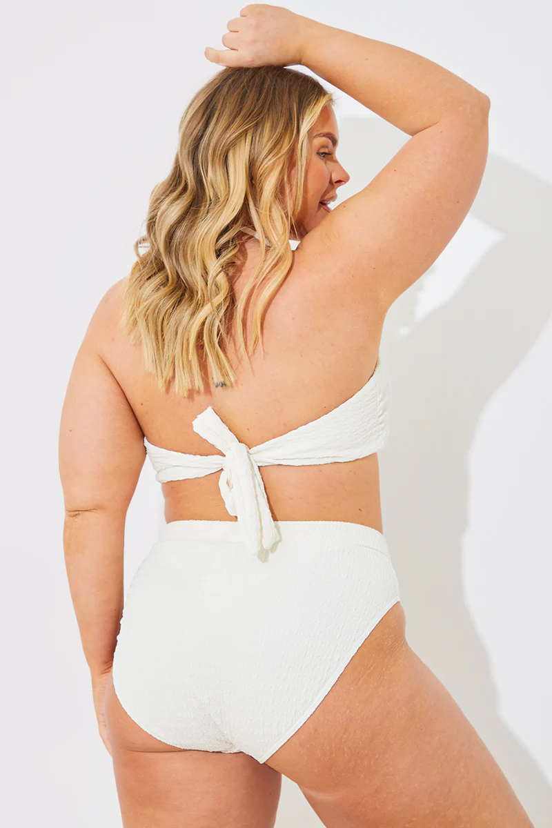 Textured Corsage Halterneck Bikini Top - Image 8