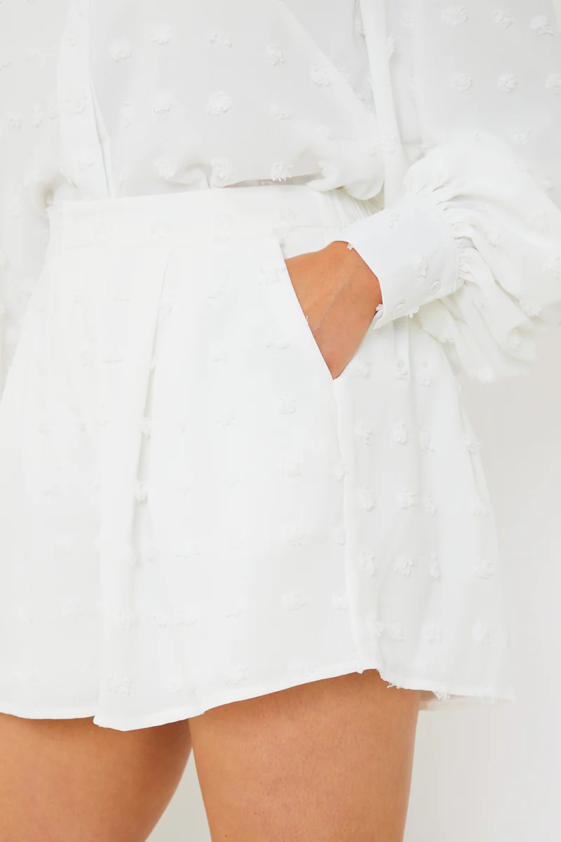 Textured Dobby Detail Co-ord Shorts - Image 3
