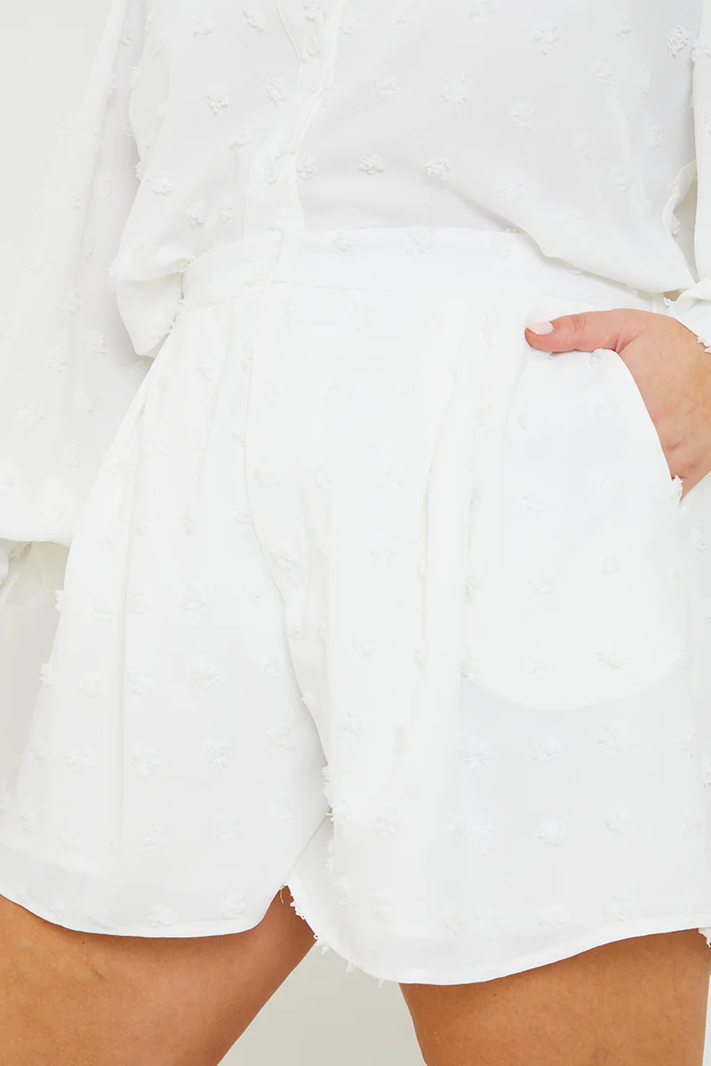 Textured Dobby Detail Co-ord Shorts - Image 7