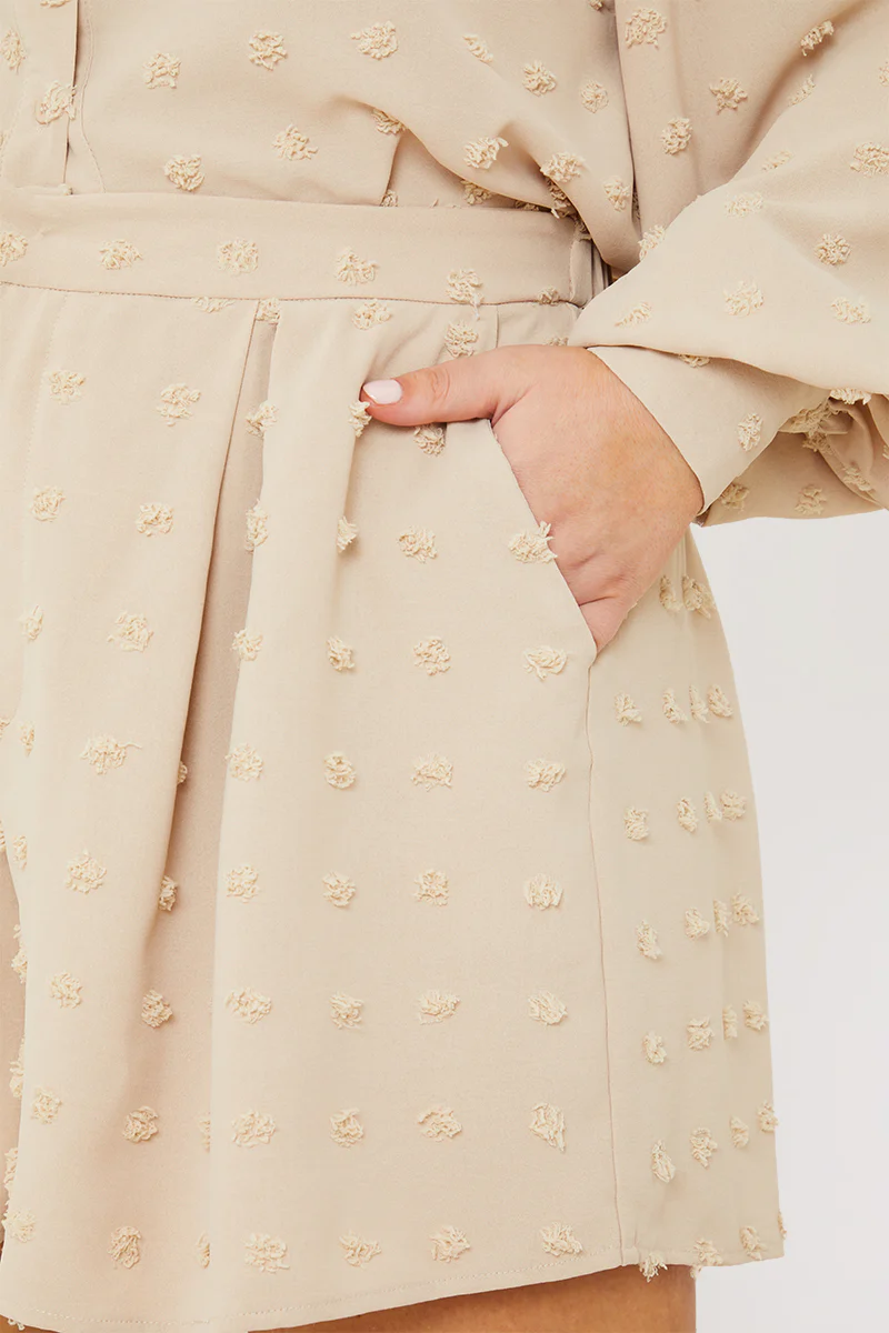 Textured Dobby Detail Co-Ord Shorts - Image 7