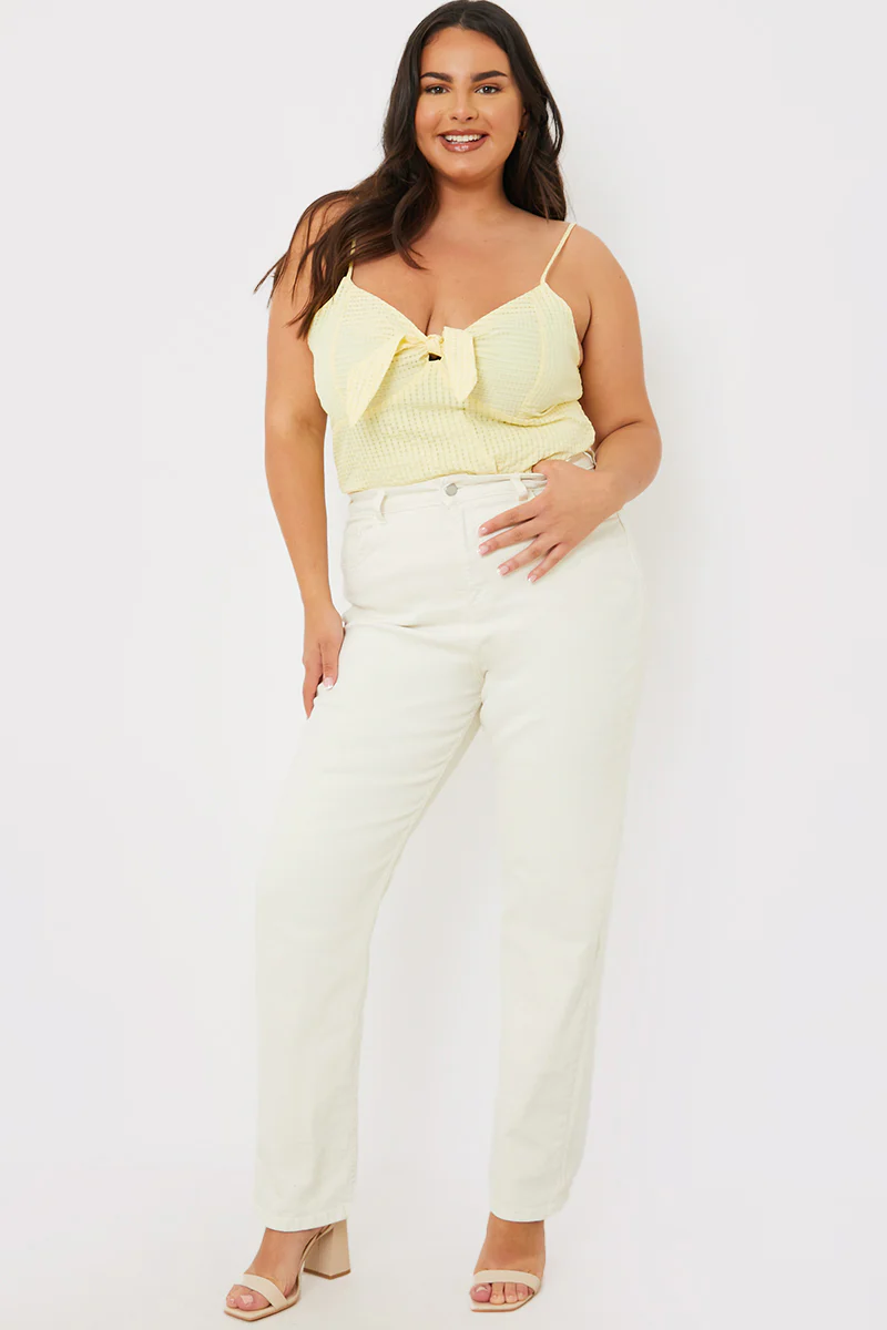 Textured Knot Detail Strappy Bodysuit - Image 6