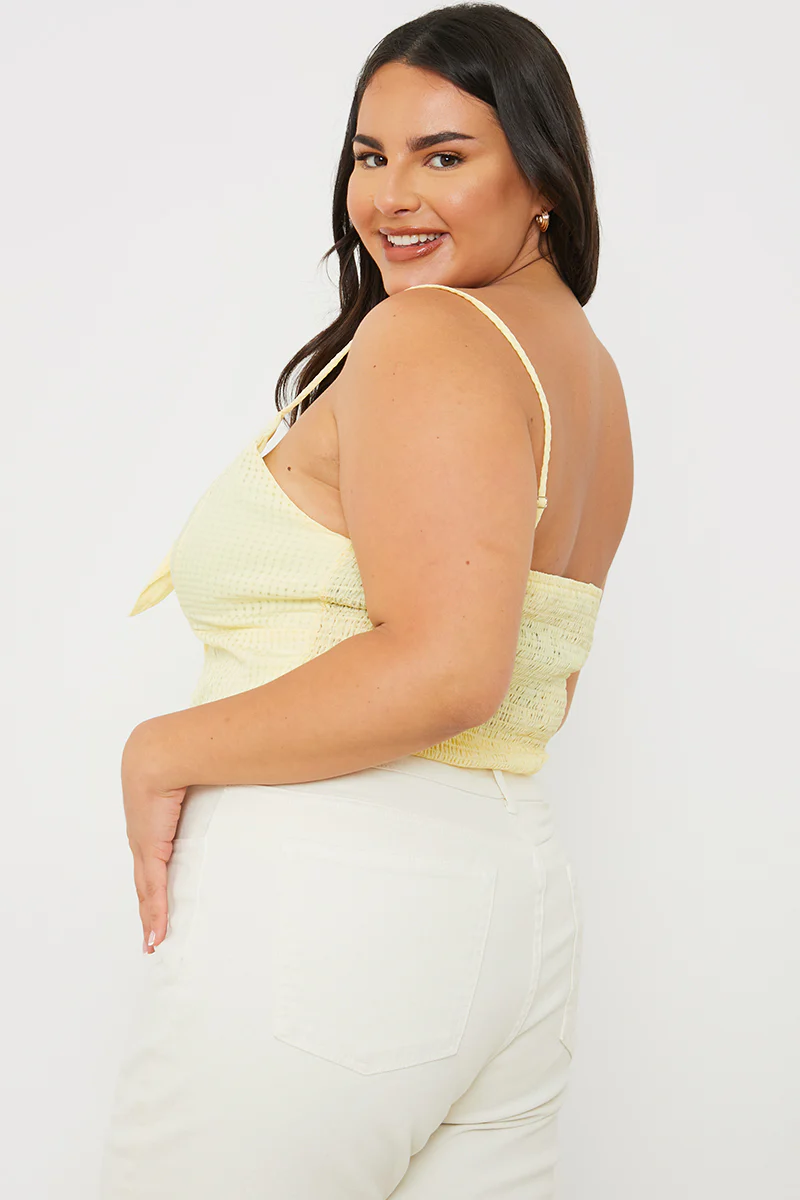 Textured Knot Detail Strappy Bodysuit - Image 8
