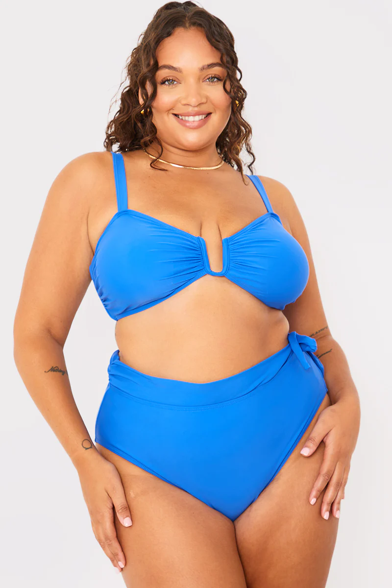 Tie Detail High Waist Bikini Bottoms - Image 5