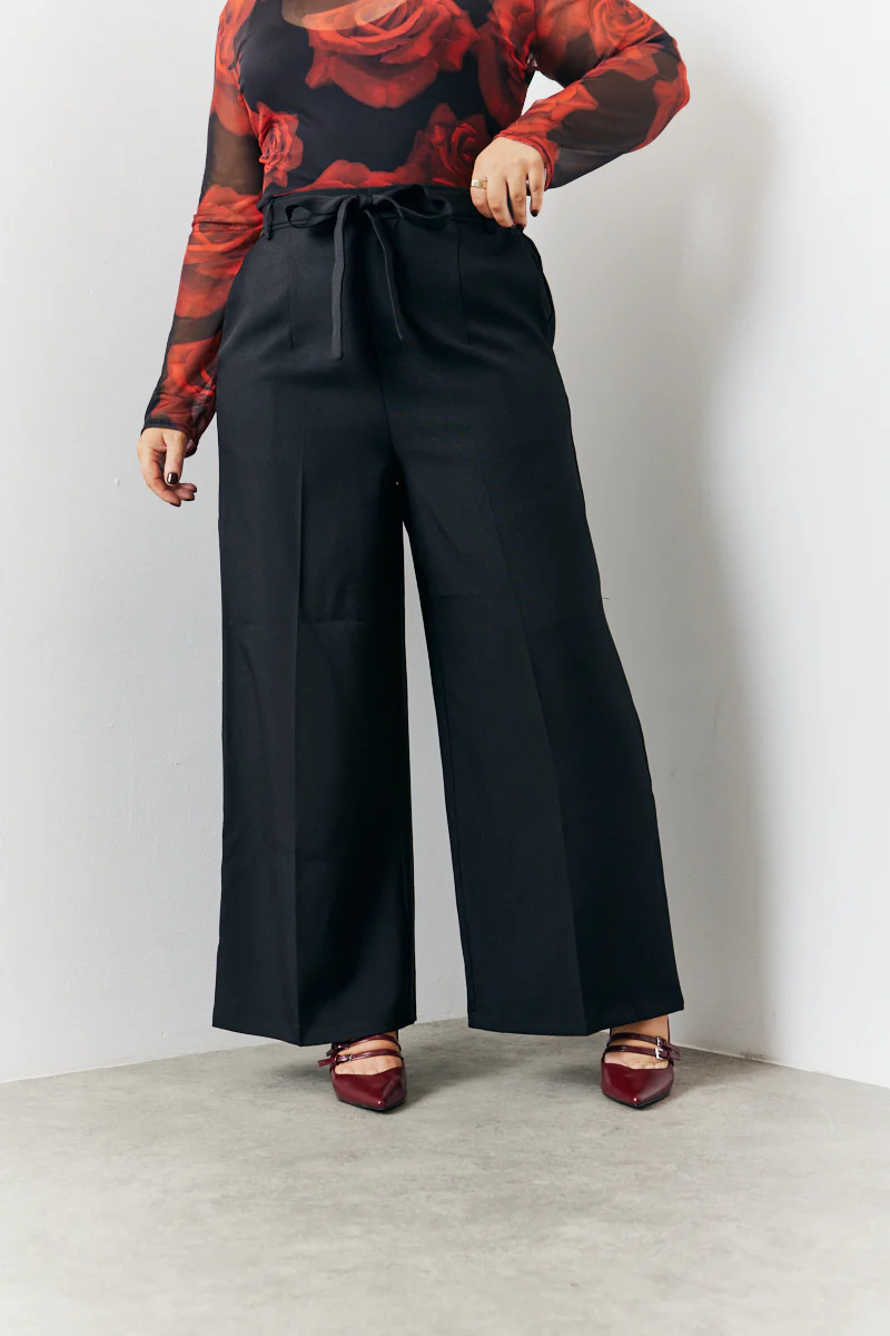 Tie Front Wide Leg Trouser - Image 3