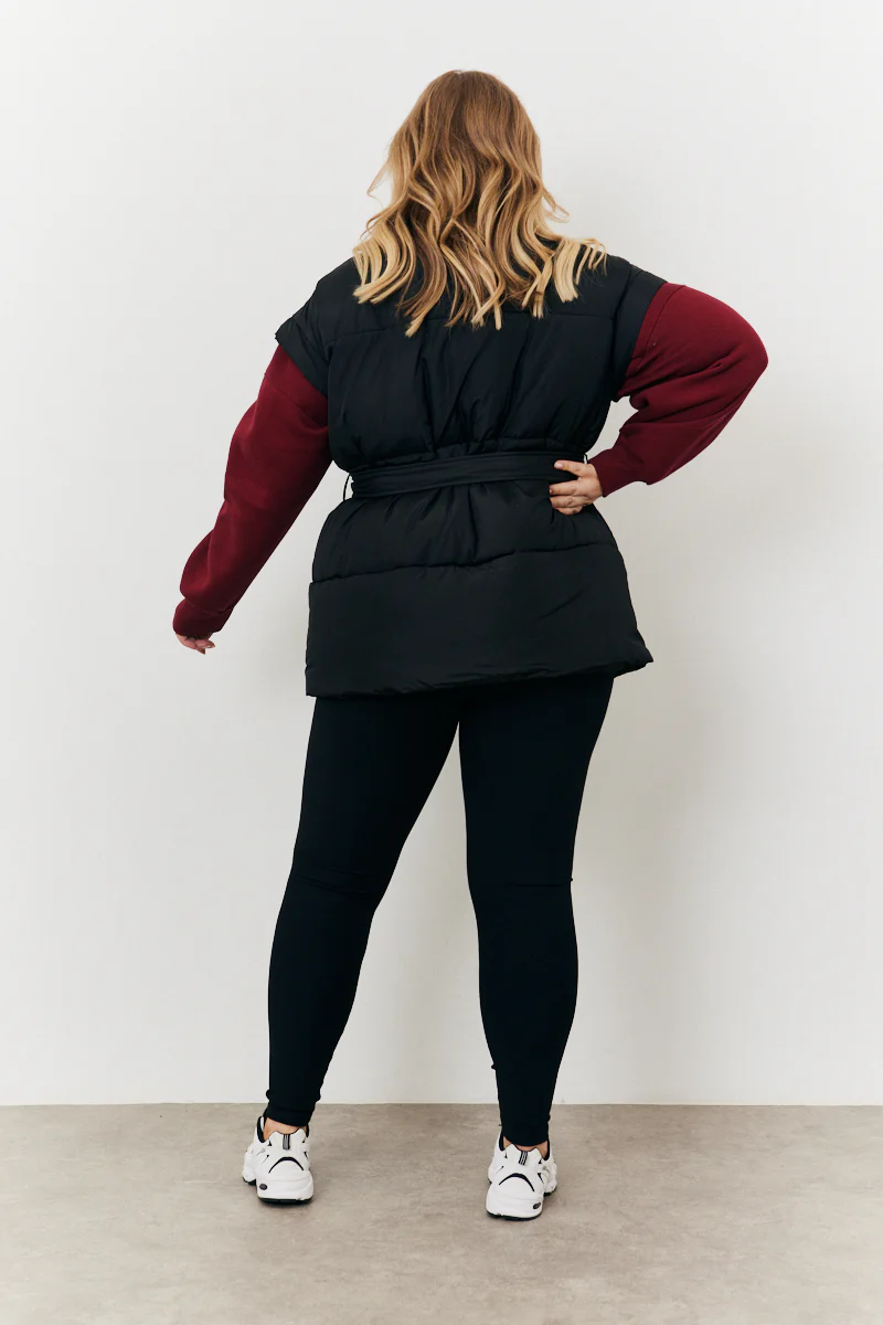 Tie Waist Puffer Gilet - Image 8