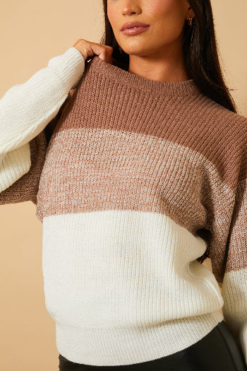 Tonal Crew Neck Knit Jumper - Image 3