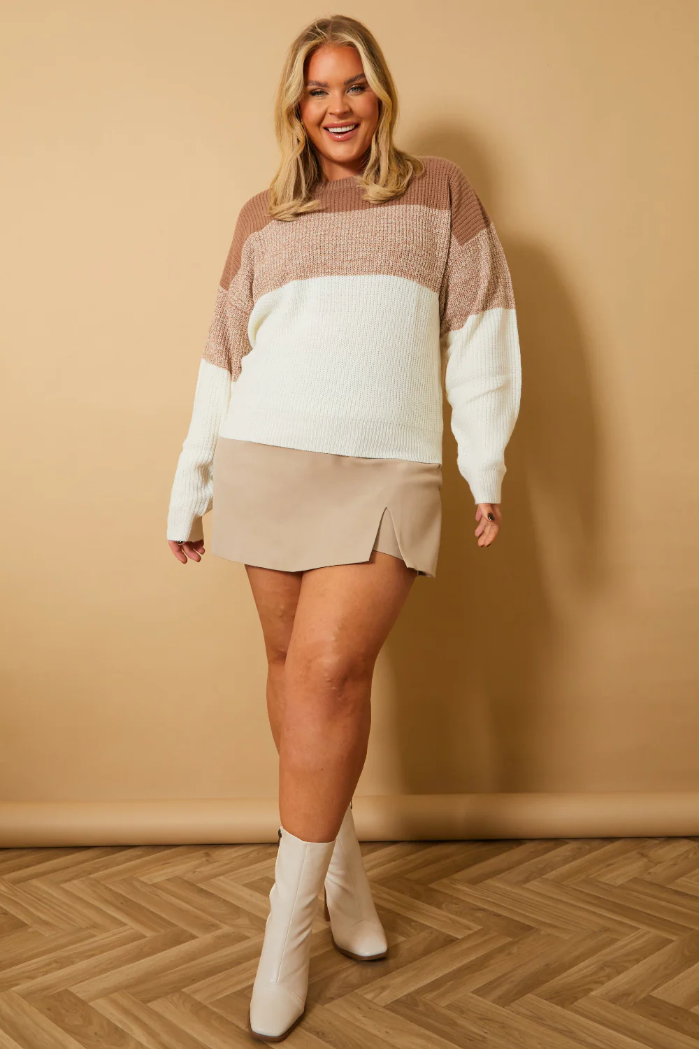 Tonal Crew Neck Knit Jumper - Image 7