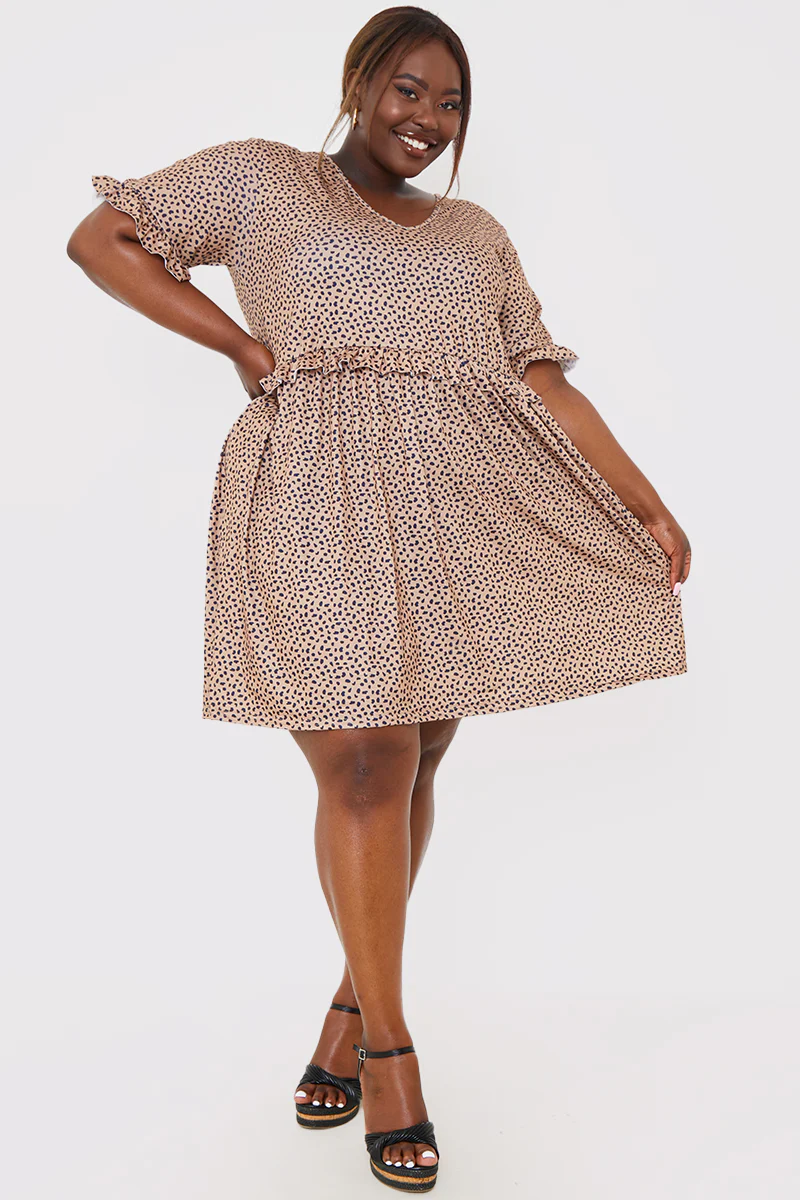 V Neck Skater Dress - Image 9