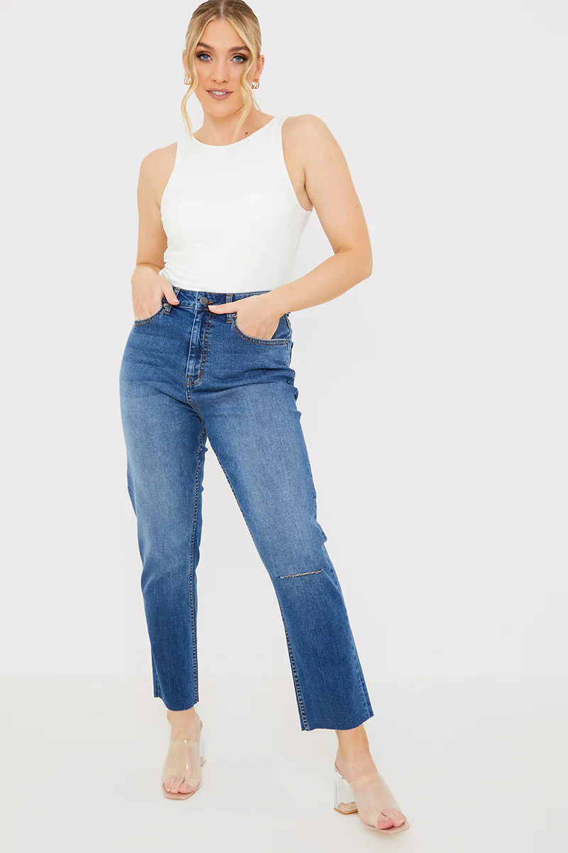 WASH STRETCH STRAIGHT JEANS - Image 2