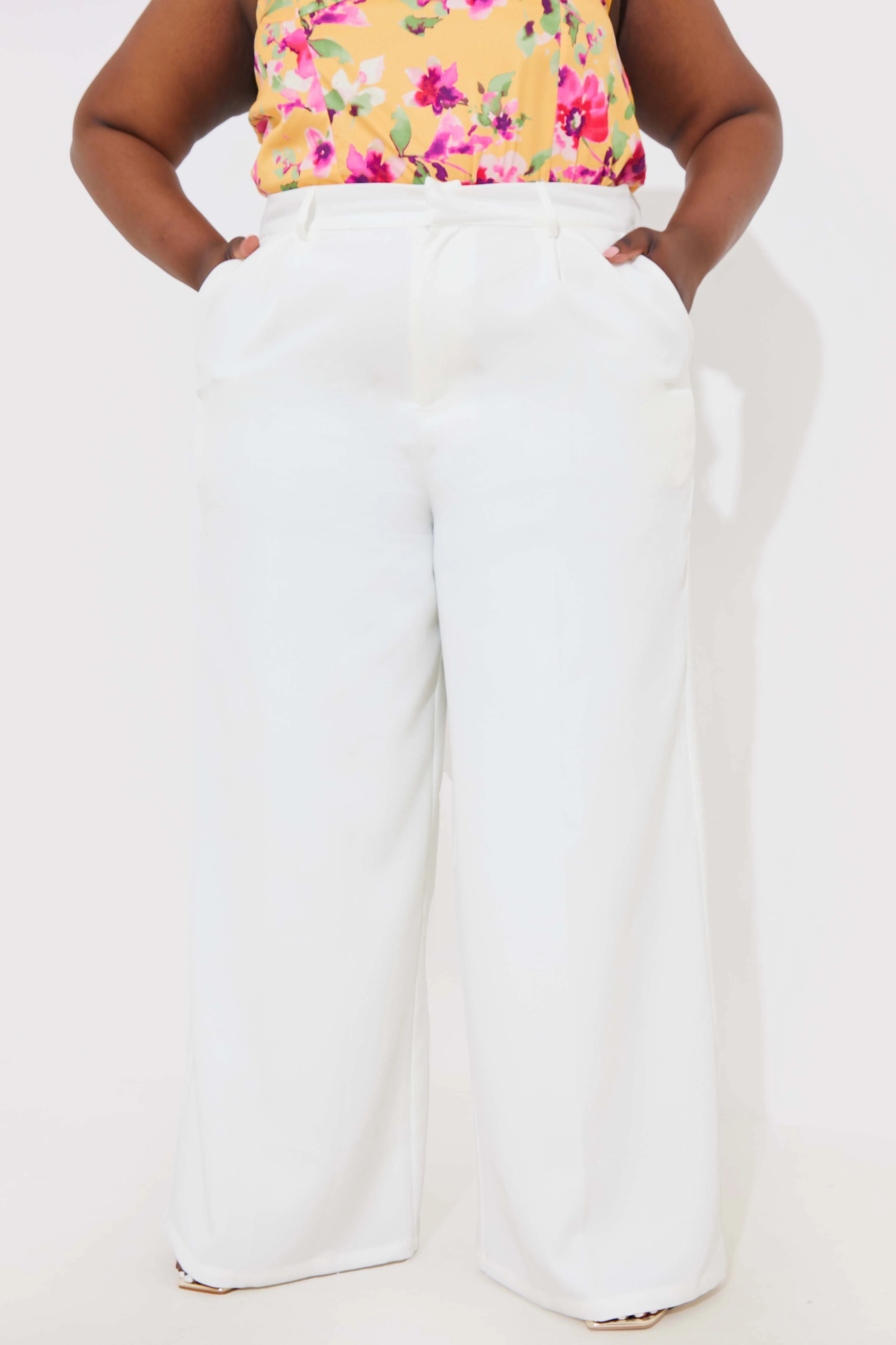 Wide Leg Tailored Trousers - Image 6
