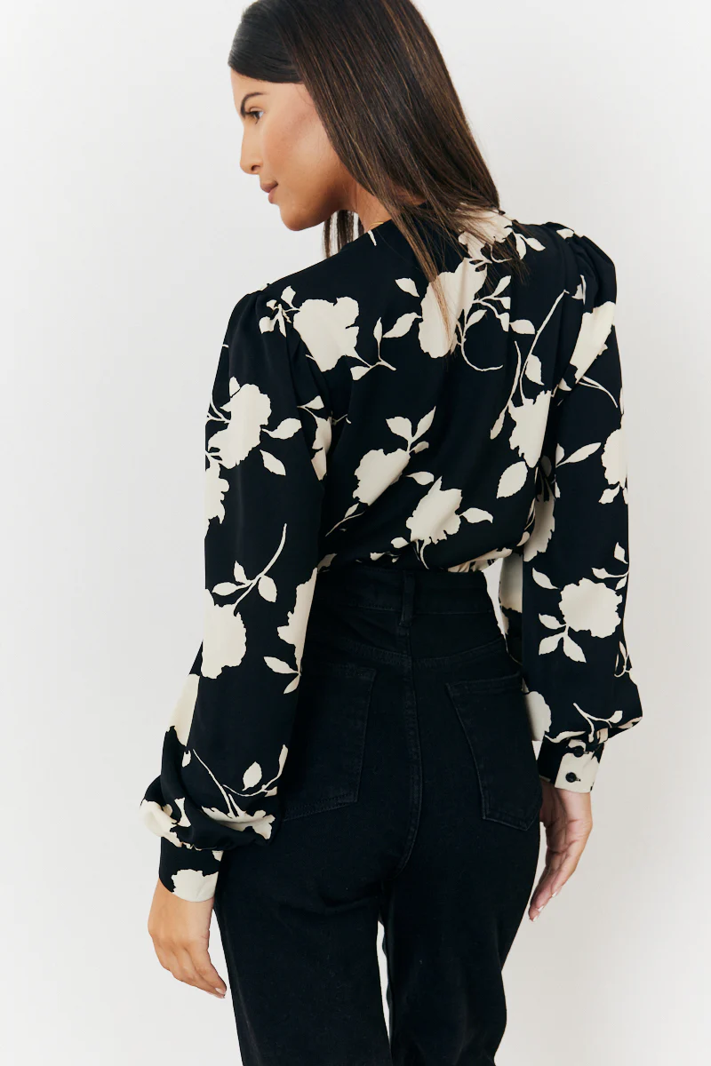 Floral Wrap Bodysuit - Image 3