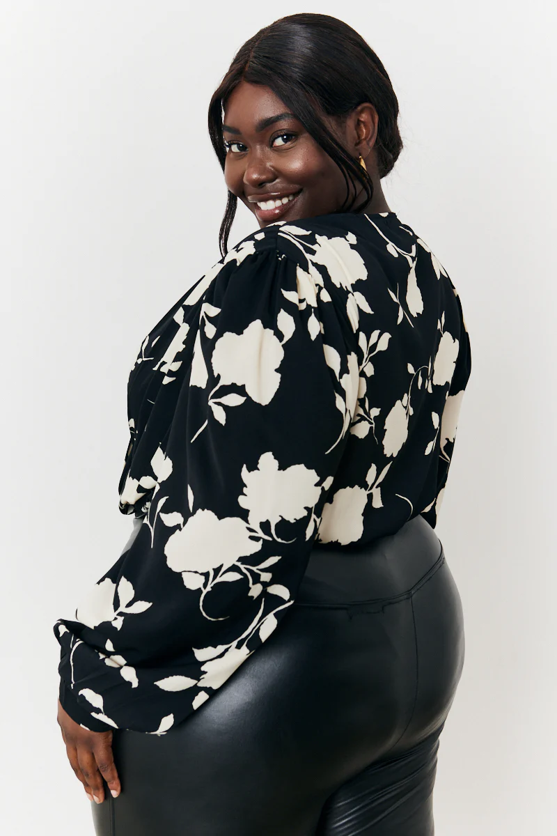 Floral Wrap Bodysuit - Image 8