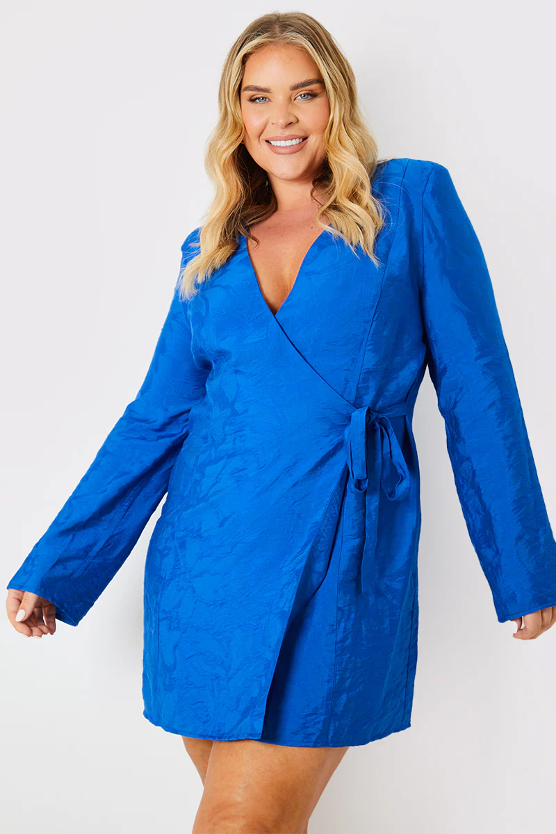 Wrap Jacquard Mini Dress - Image 8